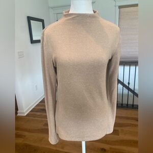 Express Mock Turtle Neck Tan Sz Medium